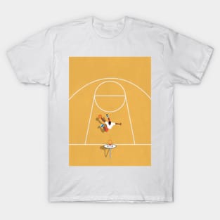 Shooting Hoops | Basketball Artwork T-Shirt